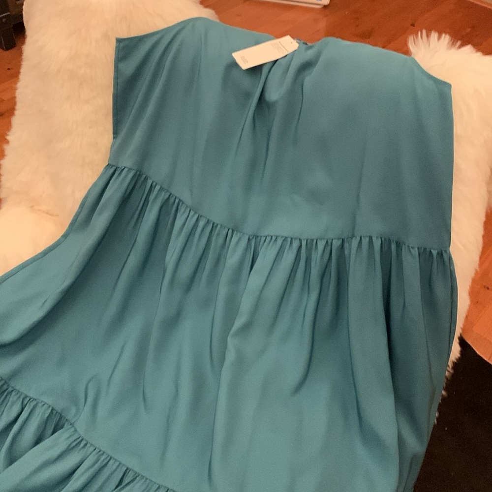 NWT Eileen Fisher River Washed Silk Tiered Dress - Picture 5 of 7